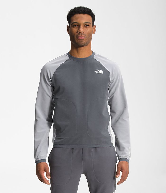 The North Face Sweatshirt Tekware® Fleece Crewneck Grey - Mens - Thailand FUGOS-6927